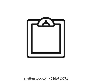 Icono de línea de escala. Símbolo de esquema de alta calidad para diseño web o aplicación móvil. Firma de línea delgada para el logotipo de diseño. Pictograma de contorno de color sobre fondo blanco