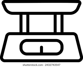 scale line icon illustration vector