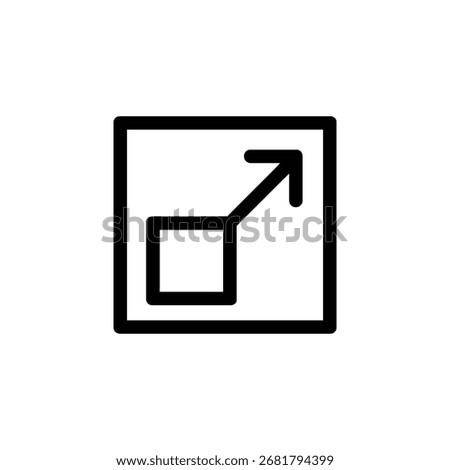 Scale up line icon vector illustration