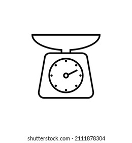 Scale line icon, vector outline logo isolated on white background