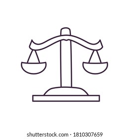 Design des Stilbildes, Rechtsjustiz und Justiz Vektorgrafik