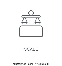 Scale linear icon. Scale concept stroke symbol design. Thin graphic elements vector illustration, outline pattern on a white background, eps 10.