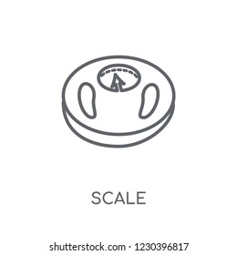 Scale linear icon. Modern outline Scale logo concept on white background from Gym and Fitness collection. Suitable for use on web apps, mobile apps and print media.