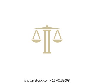 Scale Logo Law Vector Icon Design 