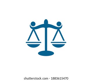 Scale logo law vector icon 