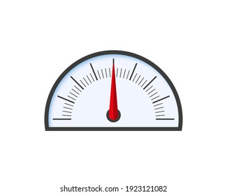 Scale Low To High. Barometer Sign, Performance Symbol. Mood Evaluation. Vector Illustration