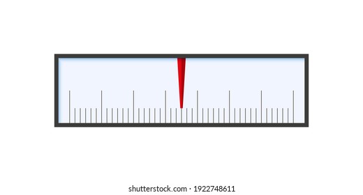 Scale low to high measuring. Speedometer or barometer. Level fuel rating. Vector illustration