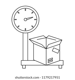 scale measure weight with box delivery service