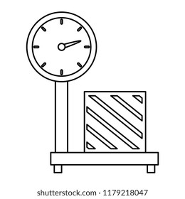 scale measure weight with box delivery service