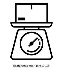 The Scale Measurement for Delivery Shipment Vector Icon Series