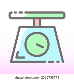 scale measurement weigh e commerce colored icon logo

