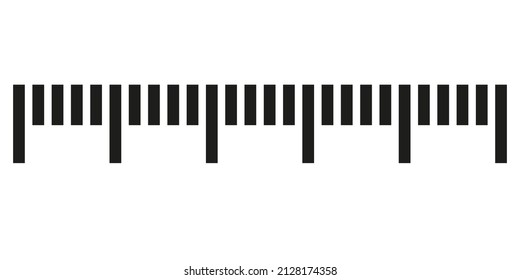 Scale Measuring scale in flat style for various markings for the ruler. Vector illustration.