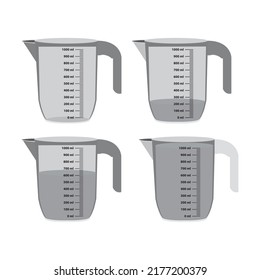 Scale Measuring Jug.
Beaker For Chemical Experiments In The Laboratory. Vector Illustration