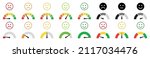 Scale meter level, barometer mood icons. Vector dial gauges, speedometers with emotions and emoji smile faces. Infographic, indicator of pain, stress, negative to satisfaction, positive, happy. Score.