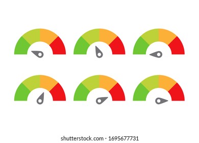 scale meter score level icon feedback vector illustration
