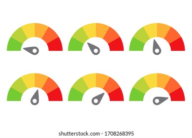scale meter score level icon feedback vector illustration