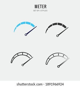 scale meter vector icon speedometer