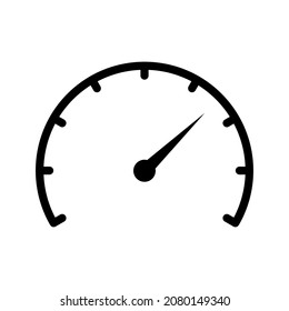 scale meter vector icon speedometer. Dashboard gauge icon.