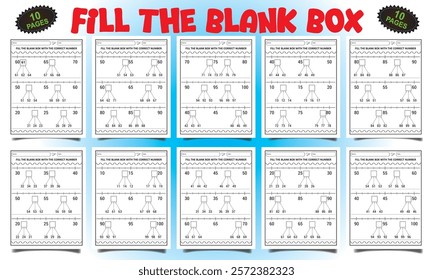 Scale missing number worksheet for children