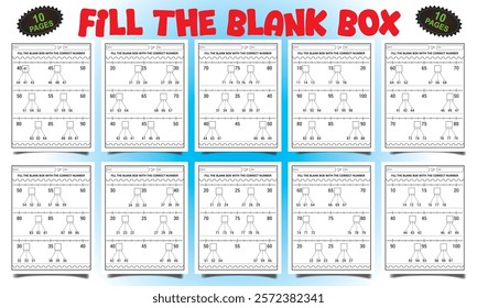 Scale missing number worksheet for children