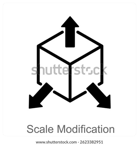 Scale Modification vector icon concept design