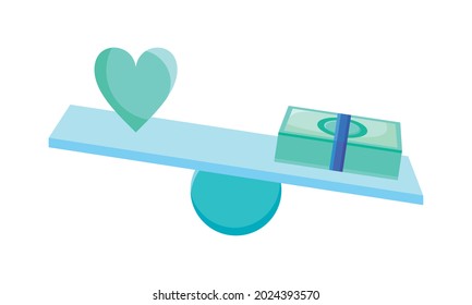 scale with money and heart