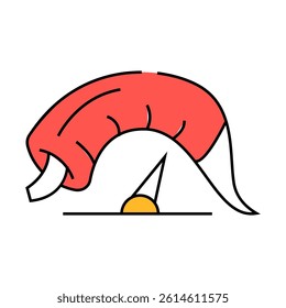 scale with natural spice pepper line icon vector. scale with natural spice pepper sign. isolated symbol illustration