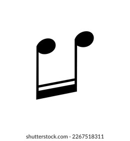 Scale notes simple icon on white background