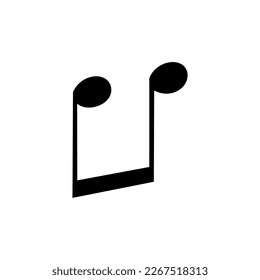 Scale notes simple icon on white background