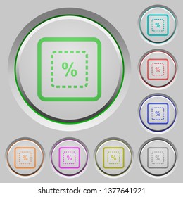 Scale object by percent color icons on sunk push buttons
