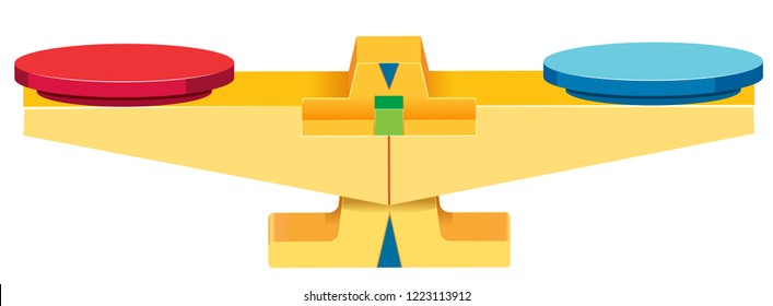 A scale on white background illustration