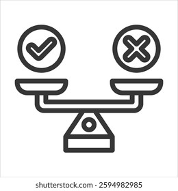 Scale Outline Icon Vector Illustration