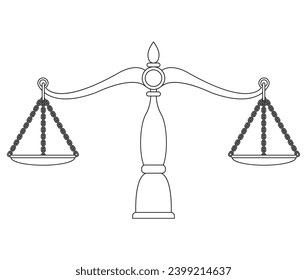 Scale in outline and vector format.