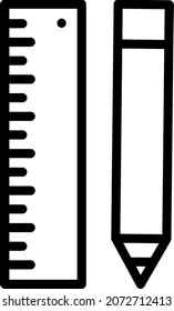Scale Outline Vector Icon Design

