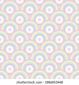 Scale pastel seamless colorful vector pattern background, abstract shell pattern.