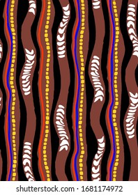 Scale pattern consisting of line and ethnic geometric shap