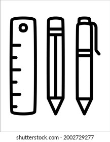 Scale, pencil fully editable vector icon

