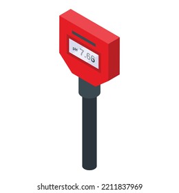 Scale Ph Meter Icon Isometric Vector. Water Soil. Alkaline Test