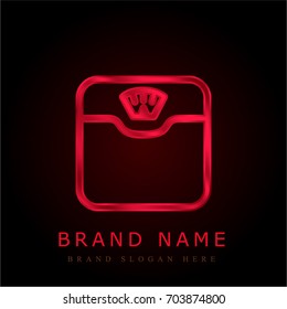 Scale red chromium metallic logo