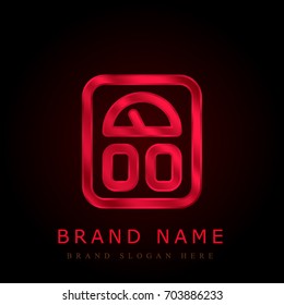 Scale red chromium metallic logo