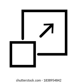 Scale Related Vector Line Icons like Increase, Decrease, Resize and more. Editable Stroke.eps 10