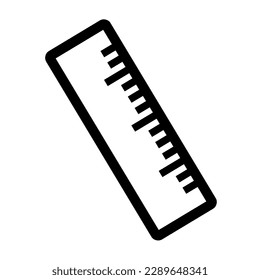 Scale ruler icon outline illustration.Ruler sign vector.