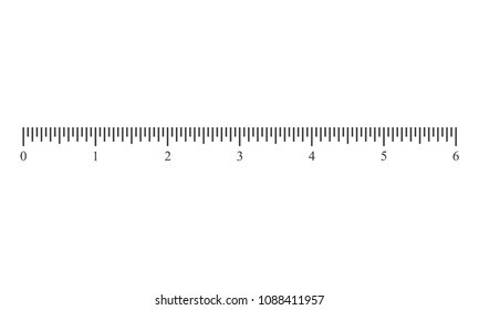 Scale for a ruler in inches. Measuring scale with numbers, markup for rulers. Measuring scale for the ruler. Vector illustration.