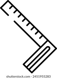 Scale ruler outline icon vector illustration