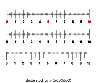 Set Ruler Size Indicators Different Unit Stock Vector (Royalty Free ...