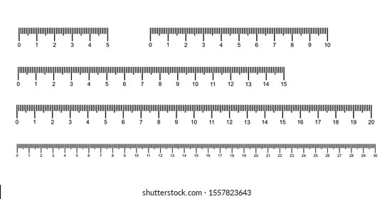 Scale for rulers. Ruler scale. Vector illustration