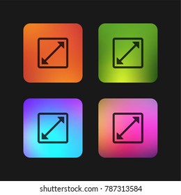 Scale Screen four color gradient app icon design