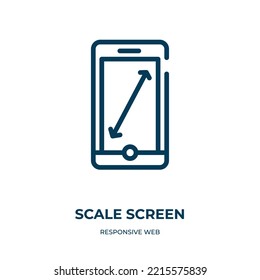 Scale screen icon. Linear vector illustration from responsive web collection. Outline scale screen icon vector. Thin line symbol for use on web and mobile apps, logo, print media.