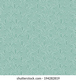 Scale seamless pattern in colors is hand drawn composition. Illustration is in eps8 vector mode, background on separate layer. 