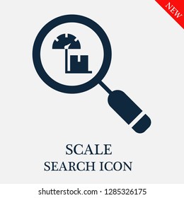 Scale search icon. Editable Scale search icon for web or mobile.
